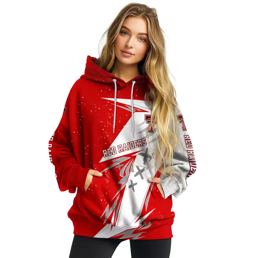 texas tech red raiders dynamic slash red white hoodie high quality texas tech red raiders dynamic slash red white hoodie high quality