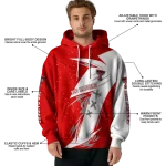 texas tech red raiders dynamic slash red white hoodie best selling