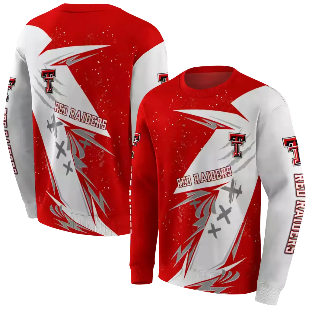 texas tech red raiders dynamic slash red white hoodie premium grade texas tech red raiders dynamic slash red white hoodie premium grade