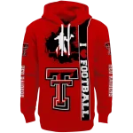 texas tech red raiders football heartbeat red hoodie best selling