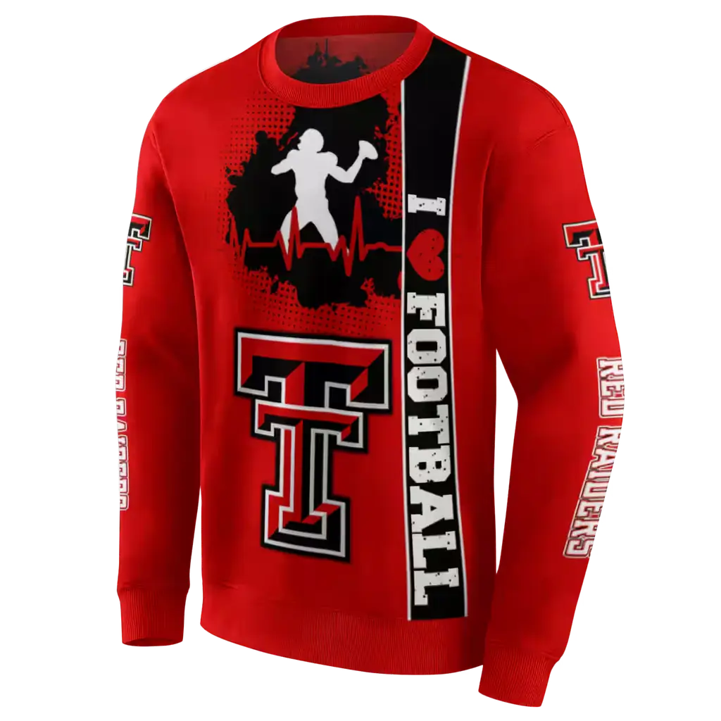 texas tech red raiders football heartbeat red hoodie new arrival texas tech red raiders football heartbeat red hoodie new arrival