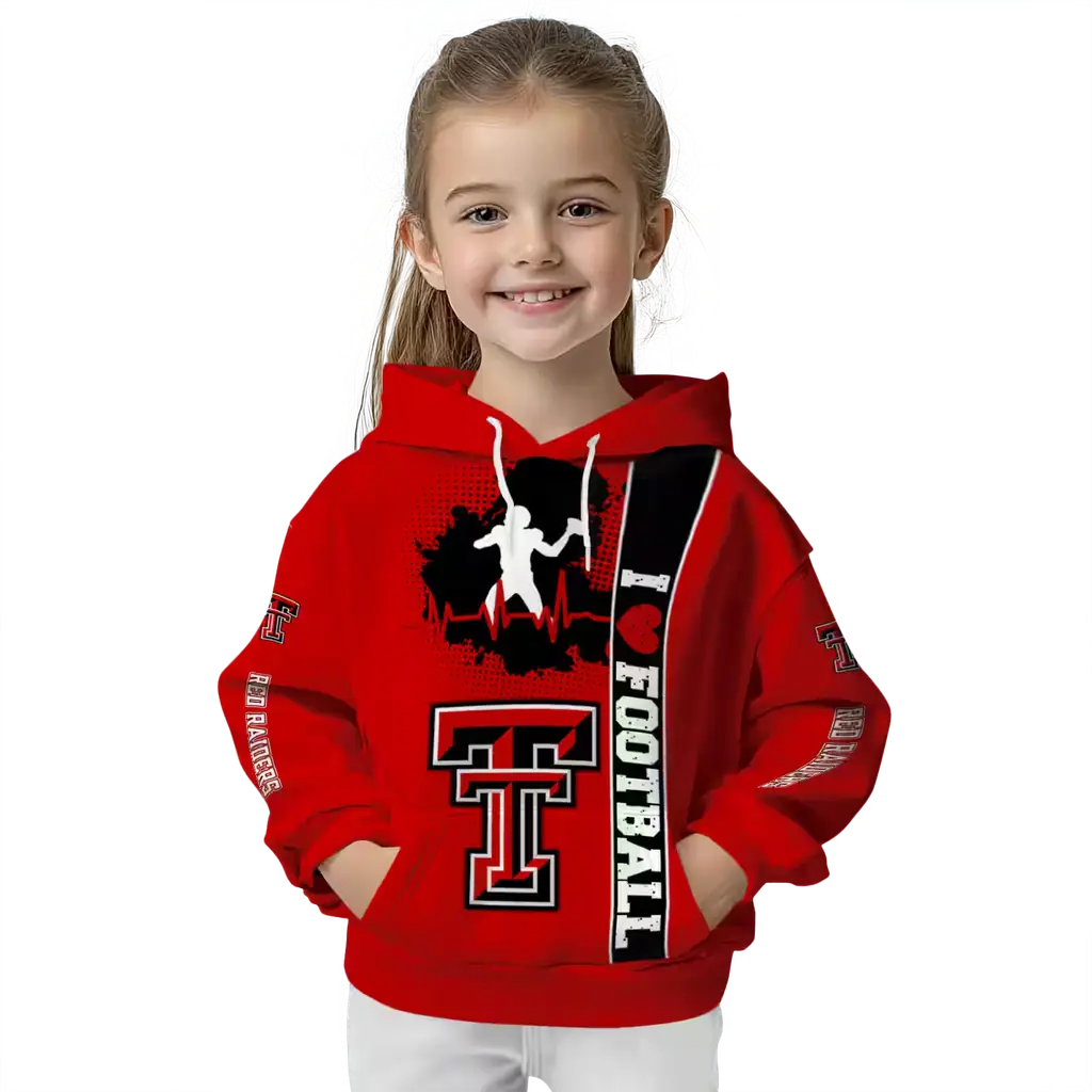 texas tech red raiders football heartbeat red hoodie top rated texas tech red raiders football heartbeat red hoodie top rated