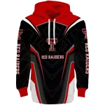 texas tech red raiders futuristic pattern red black hoodie best selling