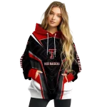 texas tech red raiders futuristic pattern red black hoodie best selling