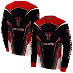 texas tech red raiders futuristic pattern red black hoodie best selling