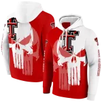 texas tech red raiders graphic punisher red white hoodie best selling