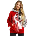 texas tech red raiders graphic punisher red white hoodie best selling