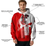 texas tech red raiders graphic punisher red white hoodie best selling