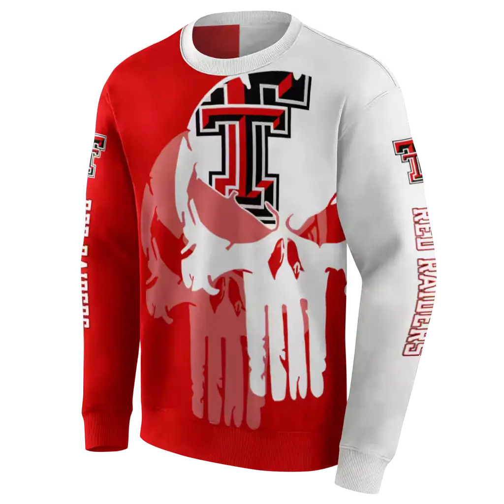 texas tech red raiders graphic punisher red white hoodie new arrival texas tech red raiders graphic punisher red white hoodie new arrival