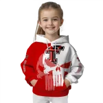 texas tech red raiders graphic punisher red white hoodie best selling