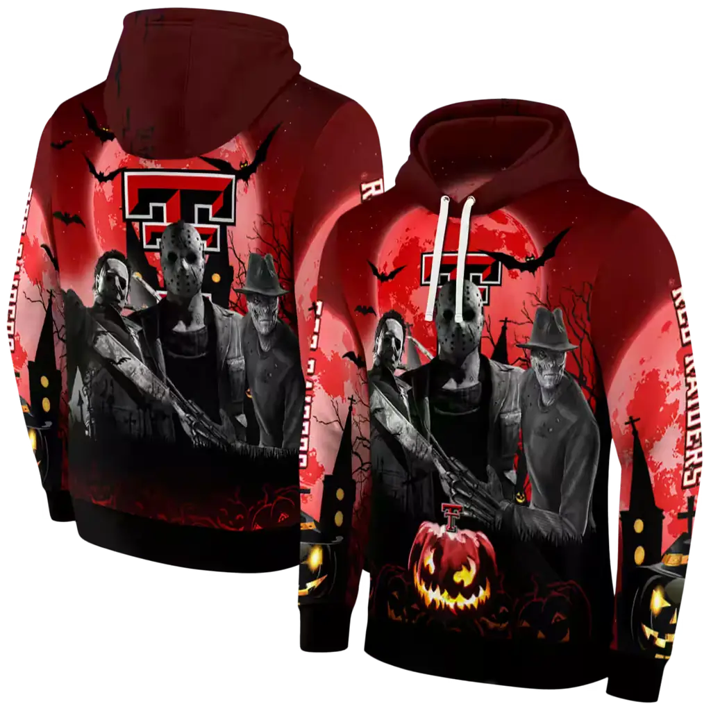 texas tech red raiders halloween vibes red black hoodie fashion forward texas tech red raiders halloween vibes red black hoodie fashion forward