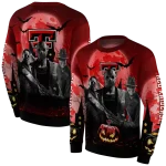 texas tech red raiders halloween vibes red black hoodie best selling