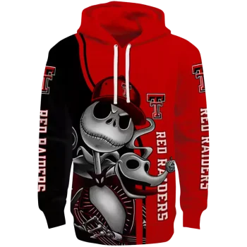 texas tech red raiders jack skellington red hoodie best selling