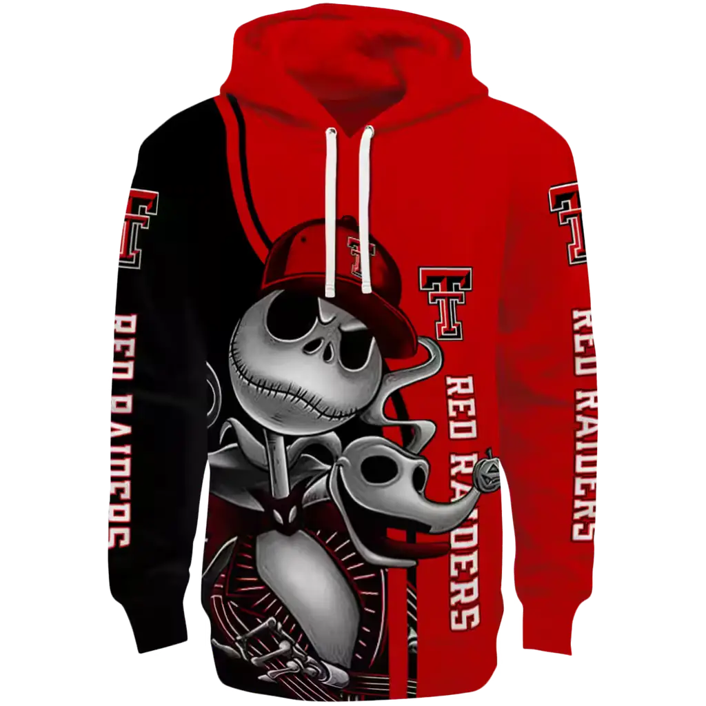 texas tech red raiders jack skellington red hoodie best selling texas tech red raiders jack skellington red hoodie best selling