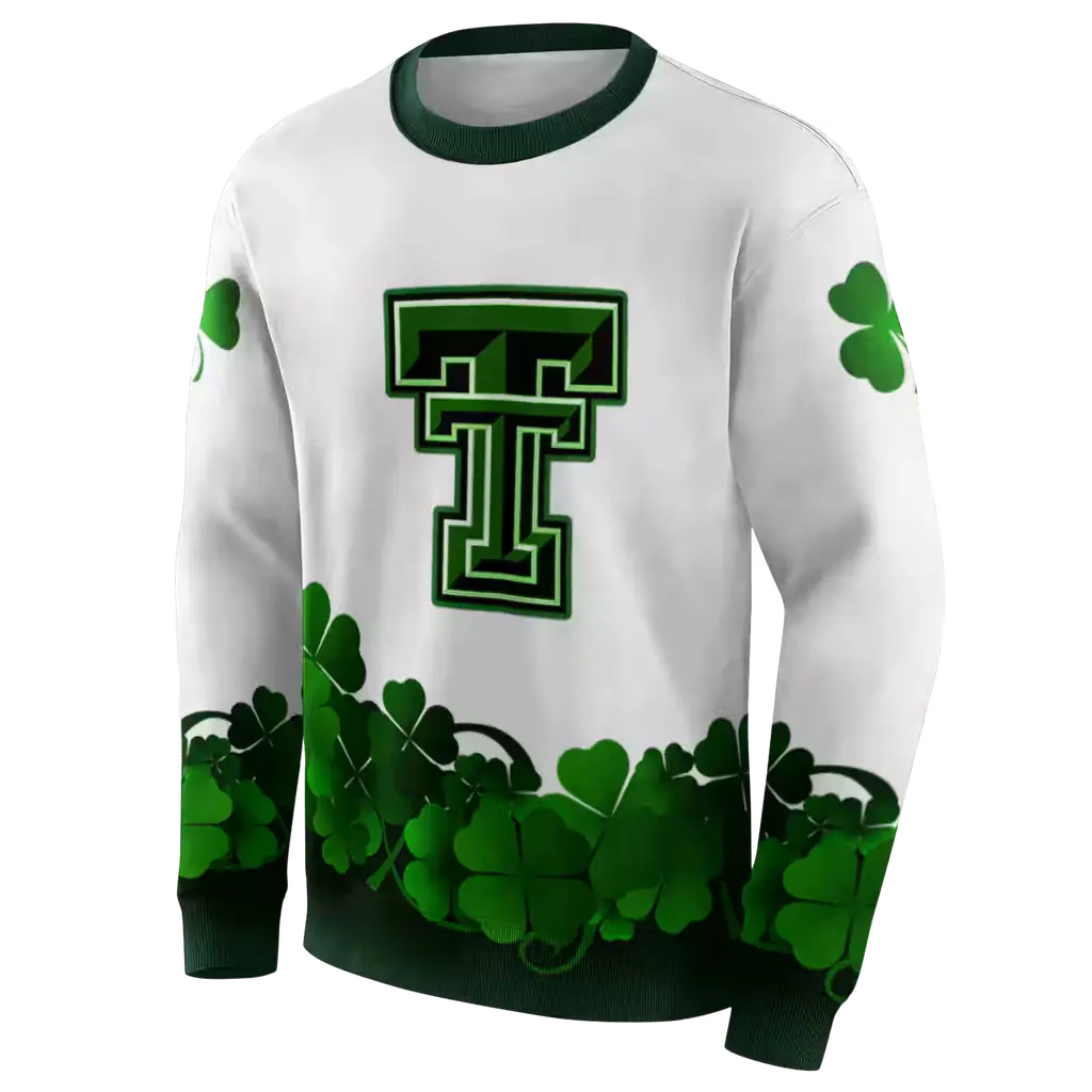 texas tech red raiders lucky motif white green hoodie new arrival texas tech red raiders lucky motif white green hoodie new arrival