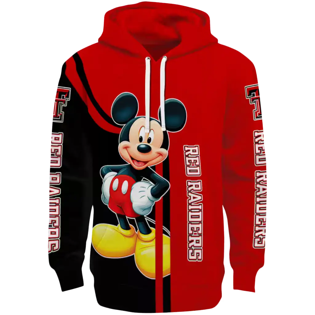 texas tech red raiders mickey mouse red black hoodie best selling texas tech red raiders mickey mouse red black hoodie best selling