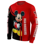 texas tech red raiders mickey mouse red black hoodie best selling