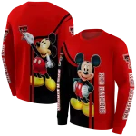 texas tech red raiders mickey mouse red black hoodie best selling