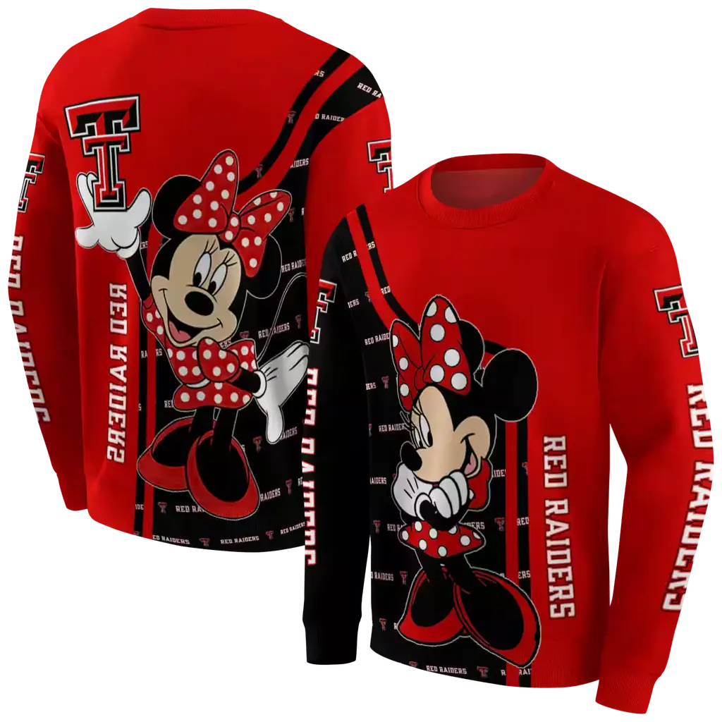 texas tech red raiders minnie mouse red hoodie premium grade texas tech red raiders minnie mouse red hoodie premium grade