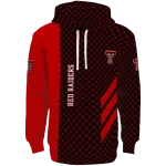 texas tech red raiders monogram pattern red hoodie best selling