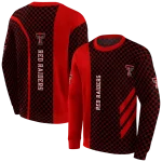 texas tech red raiders monogram pattern red hoodie best selling