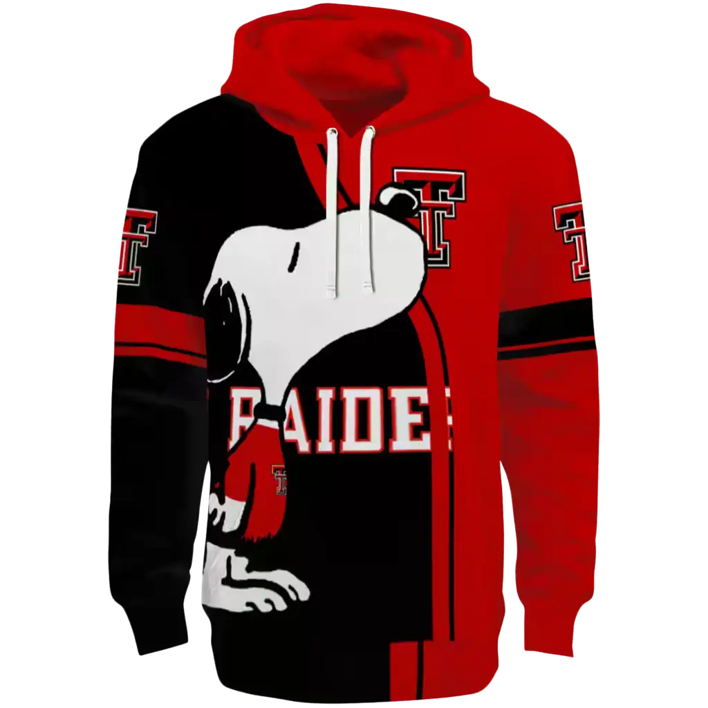 texas tech red raiders playful snoopy red hoodie best selling texas tech red raiders playful snoopy red hoodie best selling