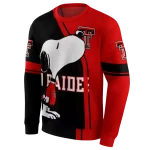 texas tech red raiders playful snoopy red hoodie best selling