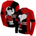 texas tech red raiders playful snoopy red hoodie best selling