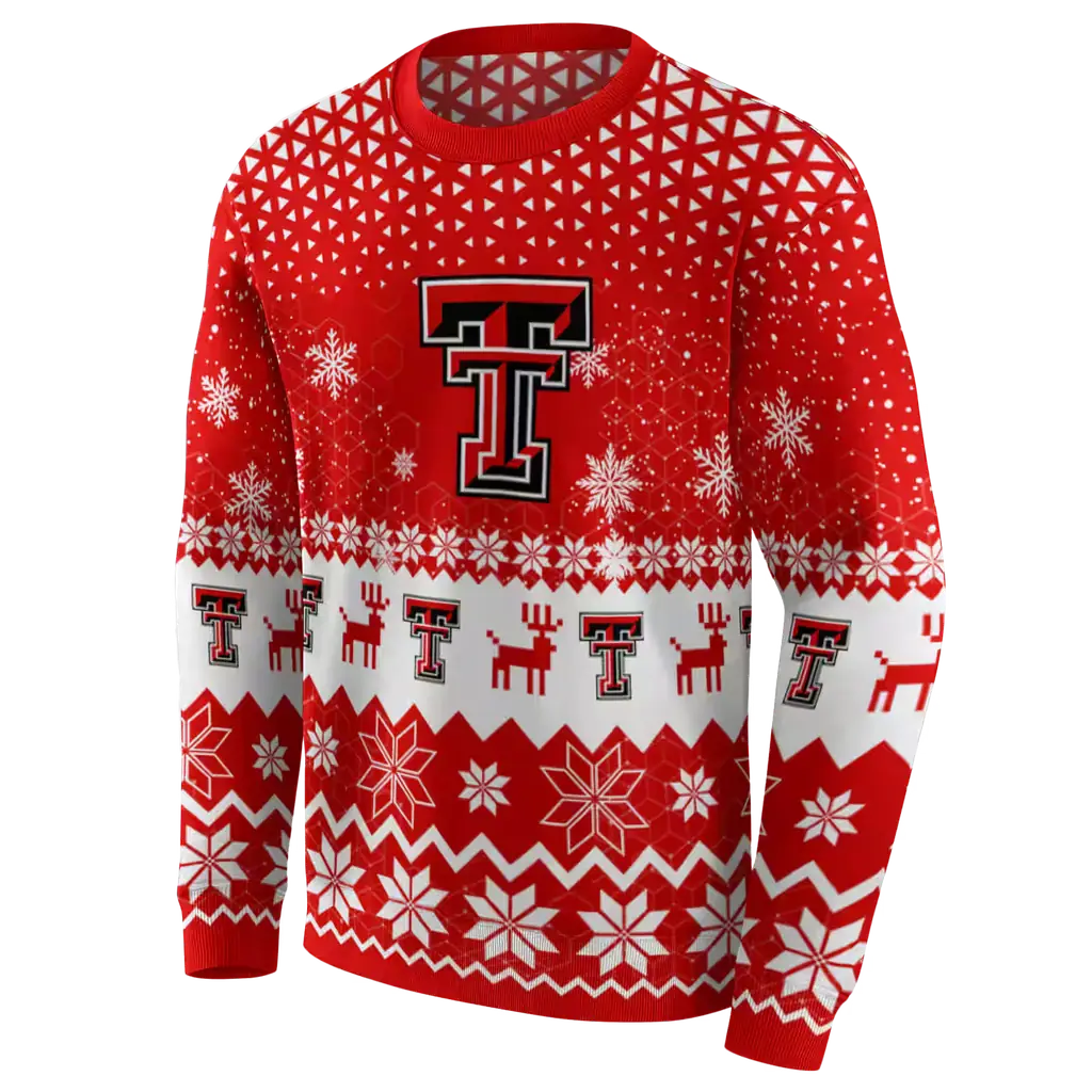 texas tech red raiders reindeer motif red hoodie new arrival texas tech red raiders reindeer motif red hoodie new arrival