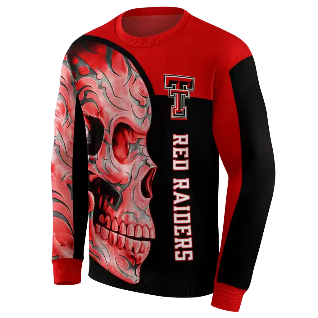 texas tech red raiders skull motif red black hoodie new arrival texas tech red raiders skull motif red black hoodie new arrival