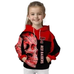 texas tech red raiders skull motif red black hoodie best selling
