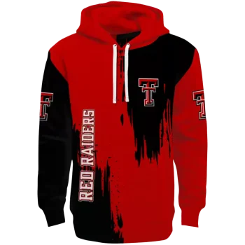 texas tech red raiders splatter effect red hoodie best selling
