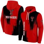 texas tech red raiders splatter effect red hoodie best selling