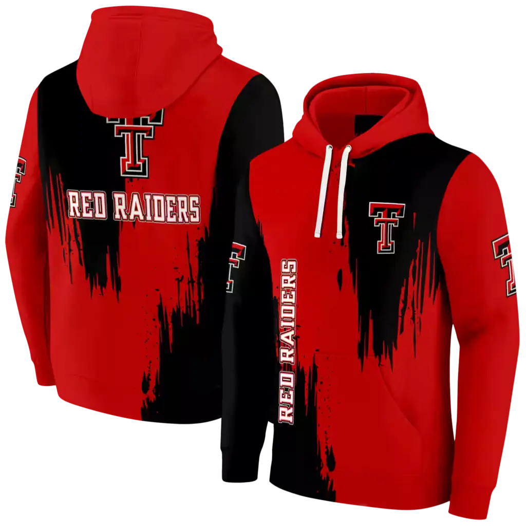 texas tech red raiders splatter effect red hoodie fashion forward texas tech red raiders splatter effect red hoodie fashion forward