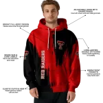 texas tech red raiders splatter effect red hoodie best selling