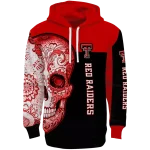 texas tech red raiders sugar skull red black hoodie best selling