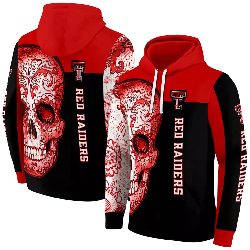 texas tech red raiders sugar skull red black hoodie fashion forward texas tech red raiders sugar skull red black hoodie fashion forward