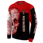 texas tech red raiders sugar skull red black hoodie best selling