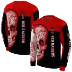 texas tech red raiders sugar skull red black hoodie best selling