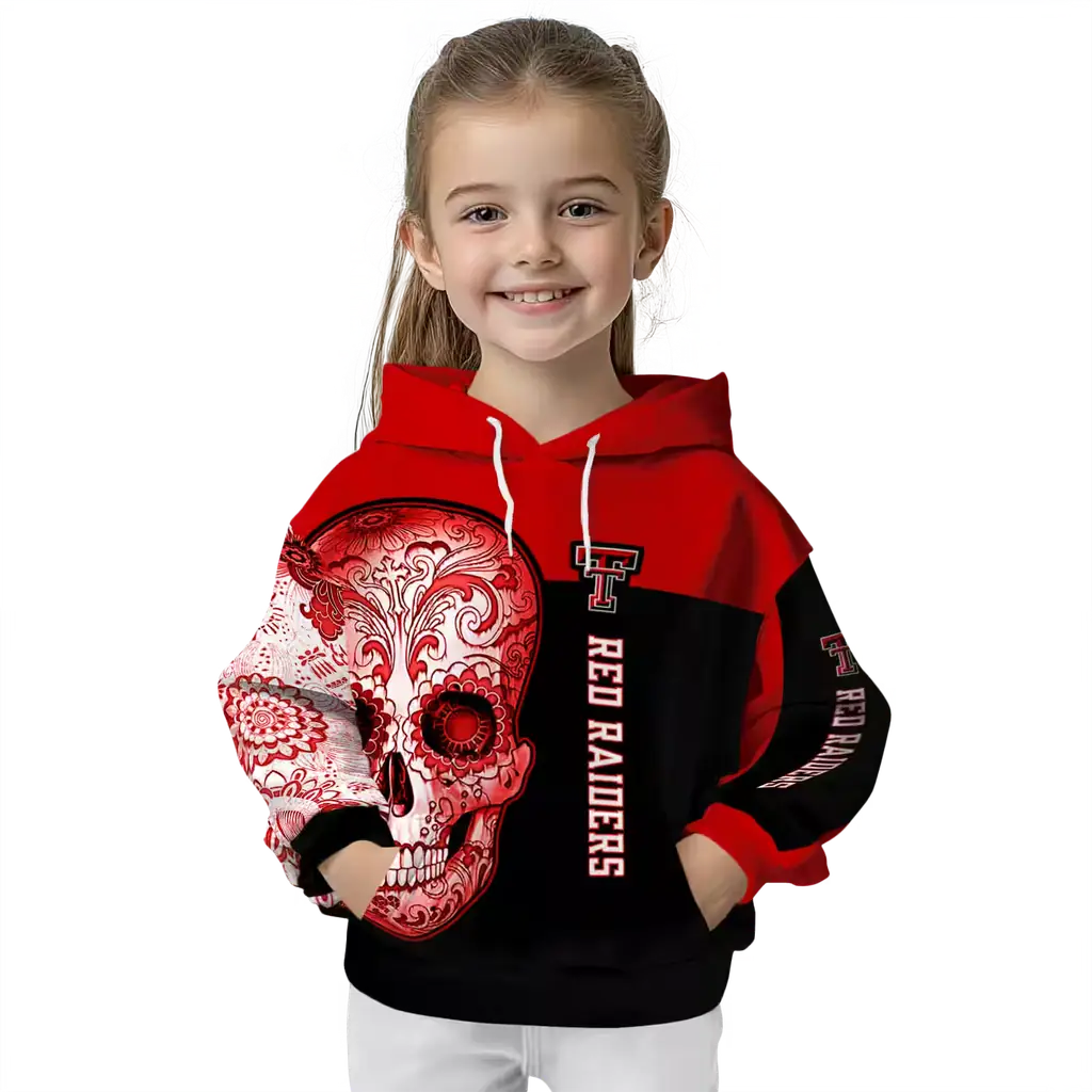 texas tech red raiders sugar skull red black hoodie top rated texas tech red raiders sugar skull red black hoodie top rated