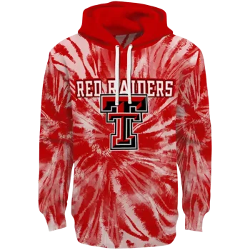 texas tech red raiders tie dye pattern red hoodie best selling