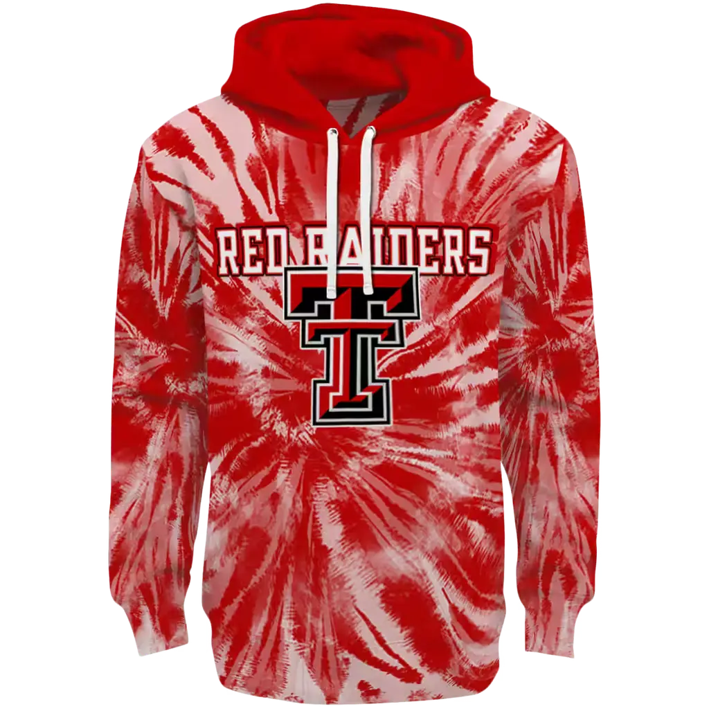texas tech red raiders tie dye pattern red hoodie best selling texas tech red raiders tie dye pattern red hoodie best selling