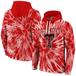 texas tech red raiders tie dye pattern red hoodie best selling