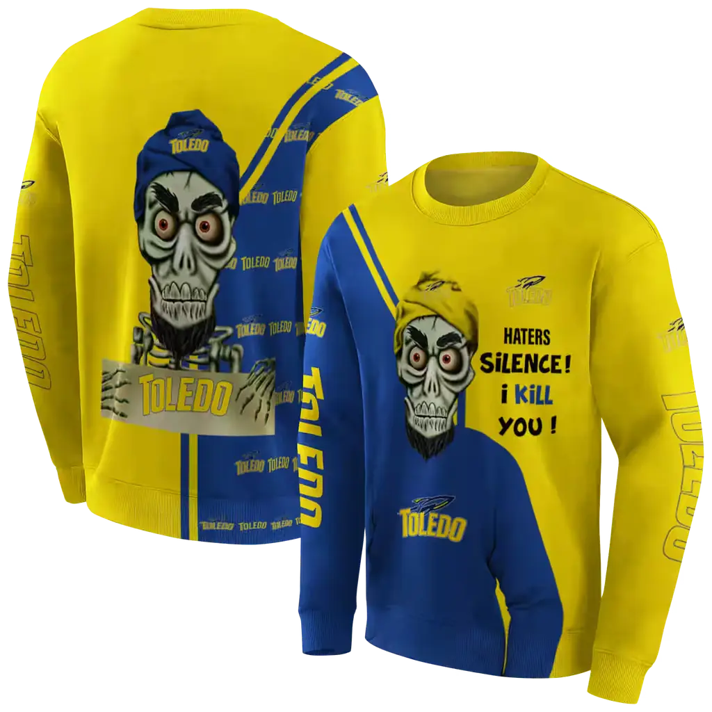 toledo rockets achmed skull blue hoodie premium grade toledo rockets achmed skull blue hoodie premium grade