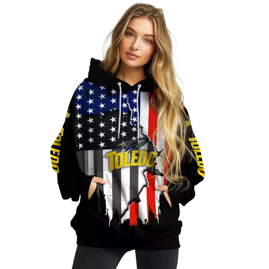 toledo rockets american pride black hoodie high quality toledo rockets american pride black hoodie high quality
