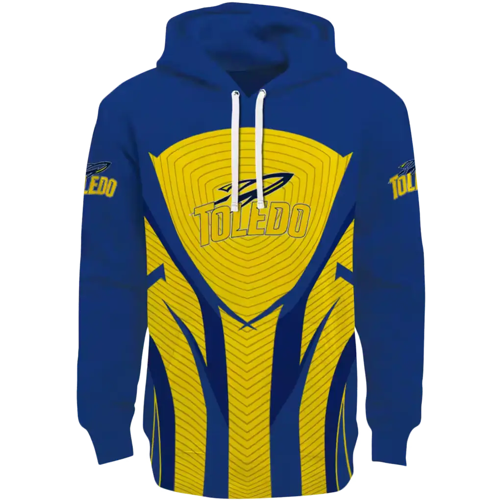 toledo rockets concentric lines blue black hoodie best selling toledo rockets concentric lines blue black hoodie best selling
