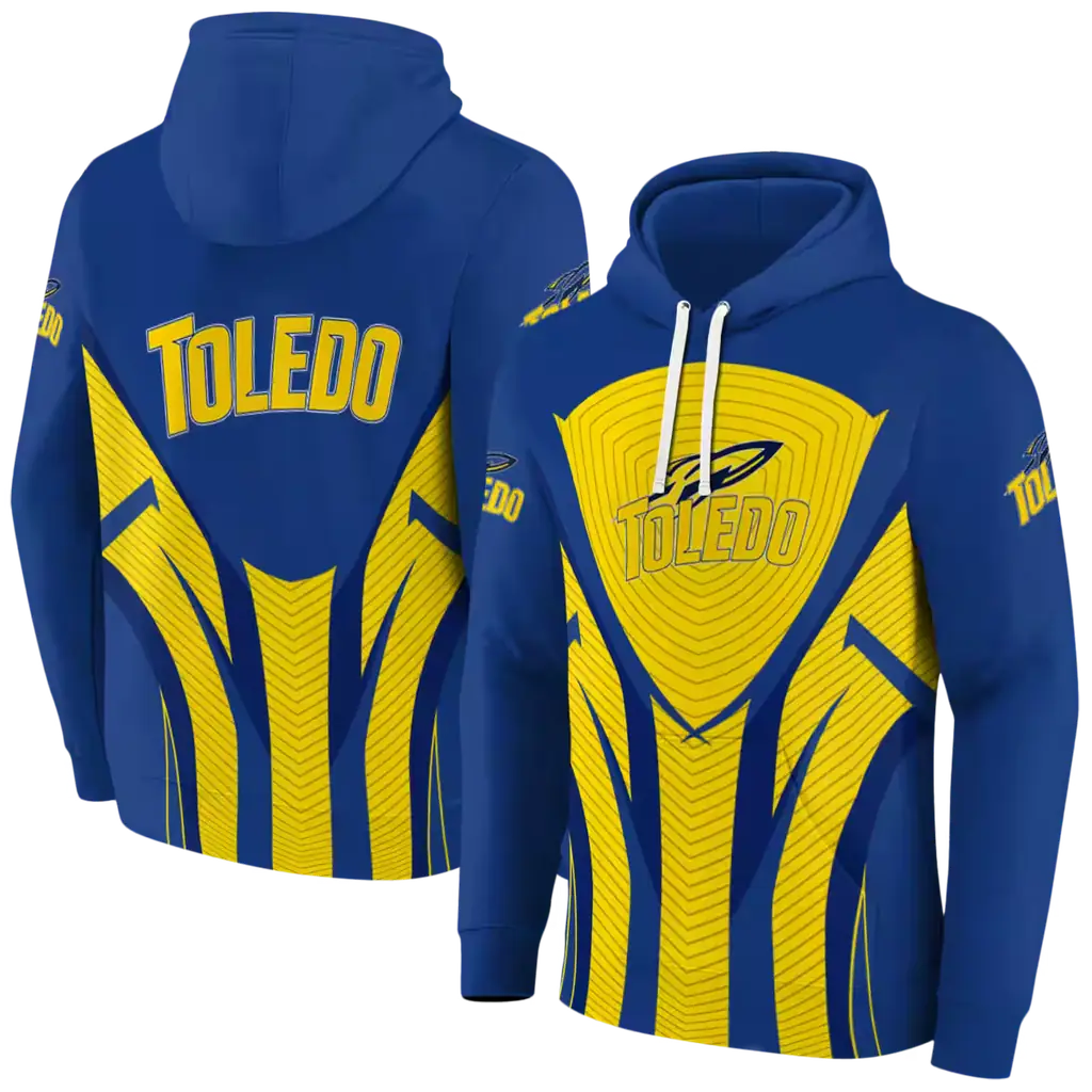toledo rockets concentric lines blue black hoodie fashion forward toledo rockets concentric lines blue black hoodie fashion forward