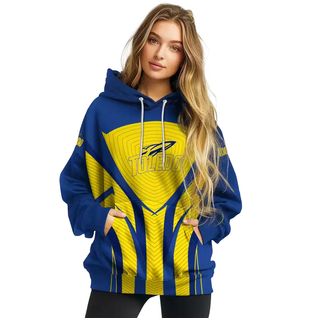 toledo rockets concentric lines blue black hoodie high quality toledo rockets concentric lines blue black hoodie high quality