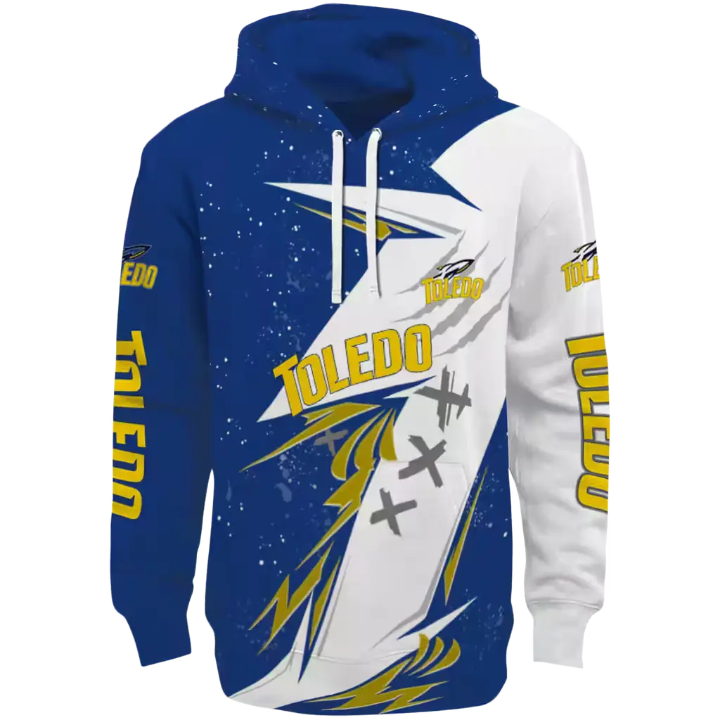 toledo rockets dynamic slash blue white hoodie best selling toledo rockets dynamic slash blue white hoodie best selling