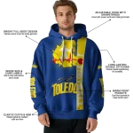 toledo rockets football heartbeat blue hoodie best selling